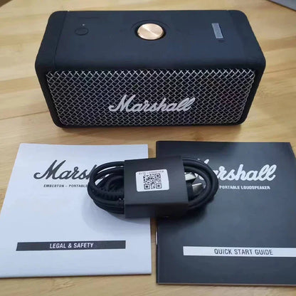 Coluna Bluetooth Marshall Emberton Portátil Preto e Dourado