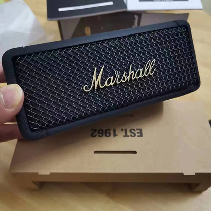 Coluna Bluetooth Marshall Emberton Portátil Preto e Dourado