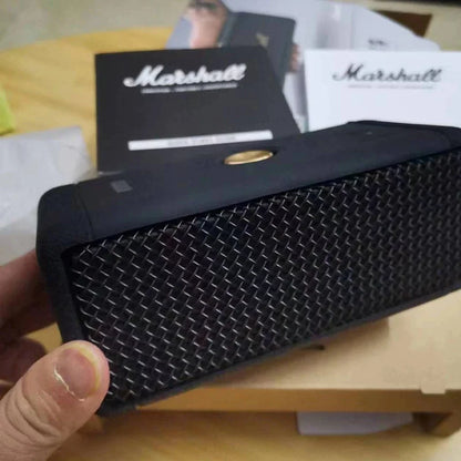 Coluna Bluetooth Marshall Emberton Portátil Preto e Dourado